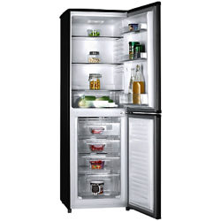 Hoover HVBF5172BHK Freestanding Frost Free Fridge Freezer, A+ Energy Rating 55cm Wide, Black